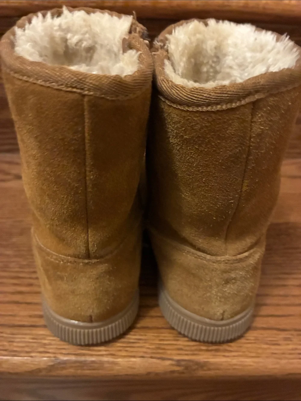 Cat & Jack Girls Brown Suede-Look Faux Fur Boots